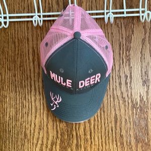 Brand new ladies pink and grey mule deer hat